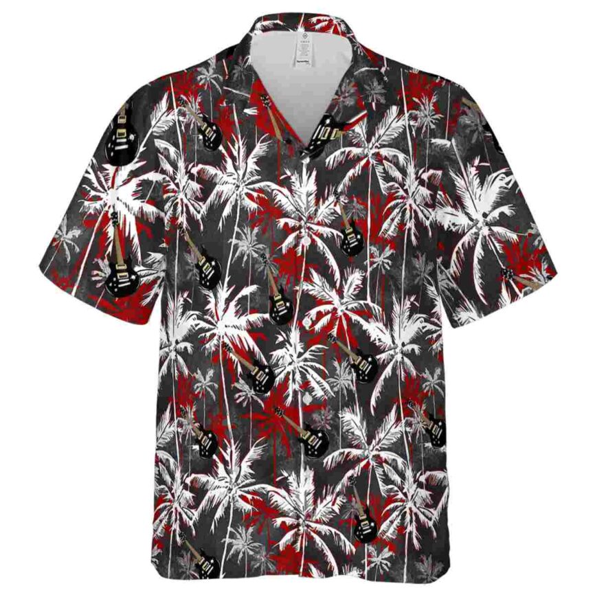 Guitar Palm Themed Hawaiian Shirt Fashion forward
