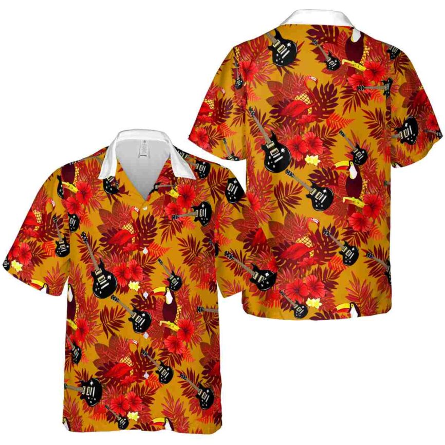 Guitar Tropical Bird Hawaiian Shirt Premium grade