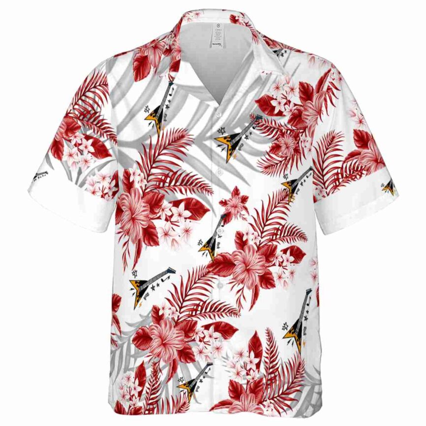 Guitar Tropical Blossom Hawaiian Shirt Fashion forward