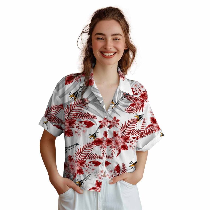Guitar Tropical Blossom Hawaiian Shirt Top rated