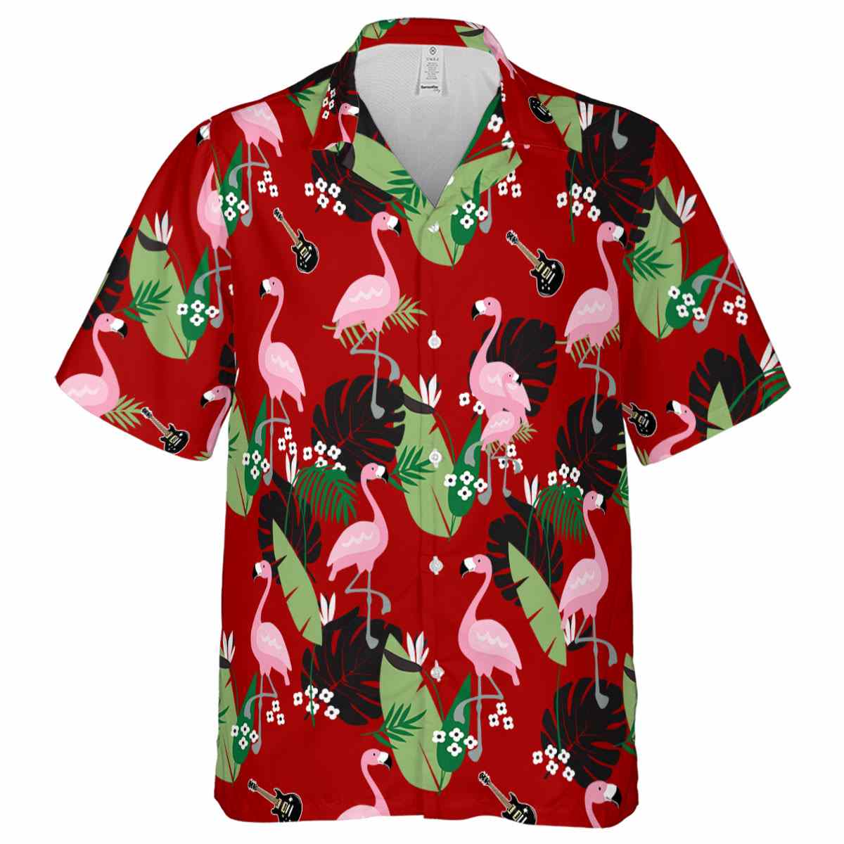 Guitar Tropical Flamingo Hawaiian Shirt Fashion forward Guitar Tropical Flamingo Hawaiian Shirt Fashion forward