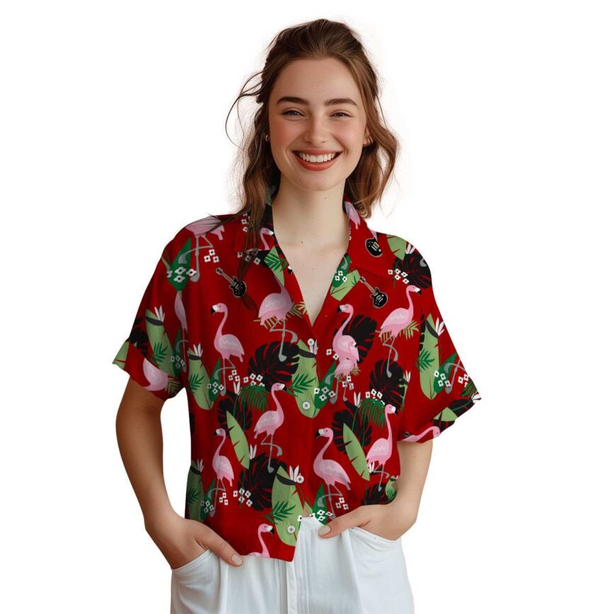 Guitar Tropical Flamingo Hawaiian Shirt Top rated