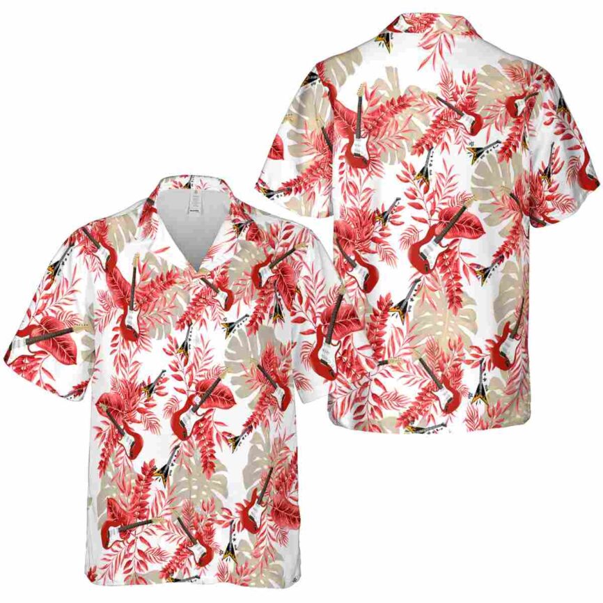 Guitar Tropical Fronds Hawaiian Shirt Premium grade