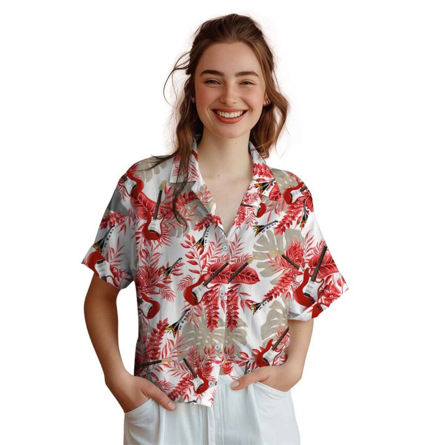 Guitar Tropical Fronds Hawaiian Shirt Top rated