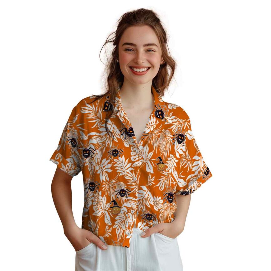 Halloween Bold Foliage Hawaiian Shirt Top rated