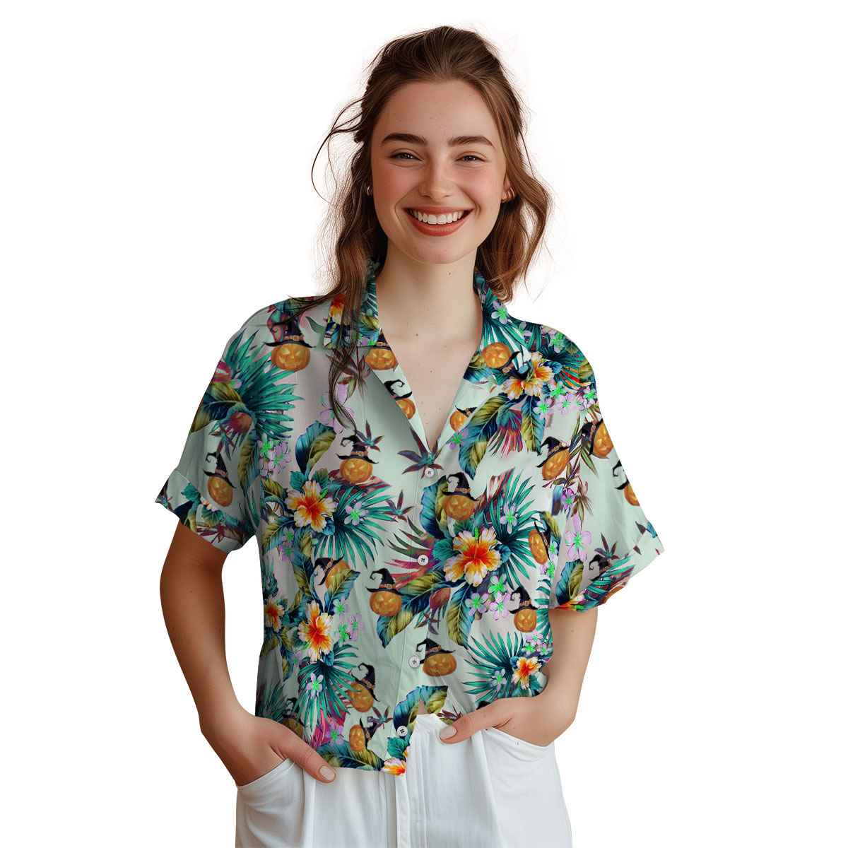 Halloween Floral Burst Hawaiian Shirt Top rated Halloween Floral Burst Hawaiian Shirt Top rated