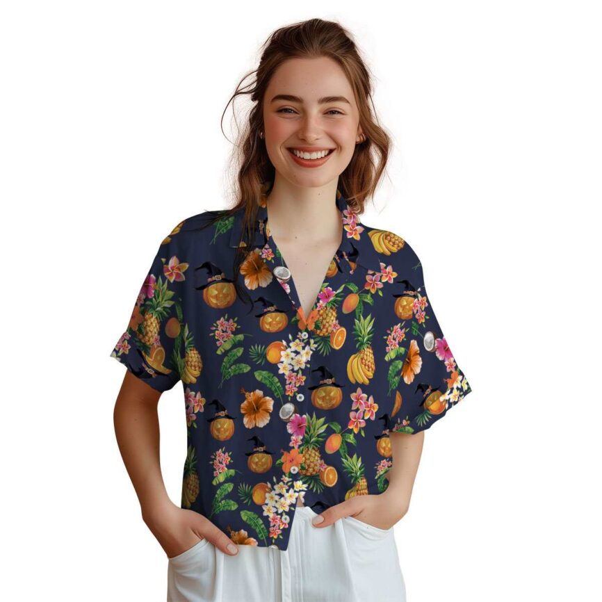 Halloween Fruit Pattern Hawaiian Shirt Top rated