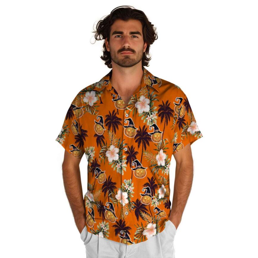 Halloween Hibiscus Palm Hawaiian Shirt New Arrival