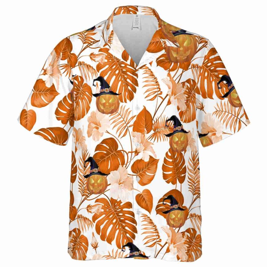 Halloween Leaf Pattern Hawaiian Shirt Fashion forward