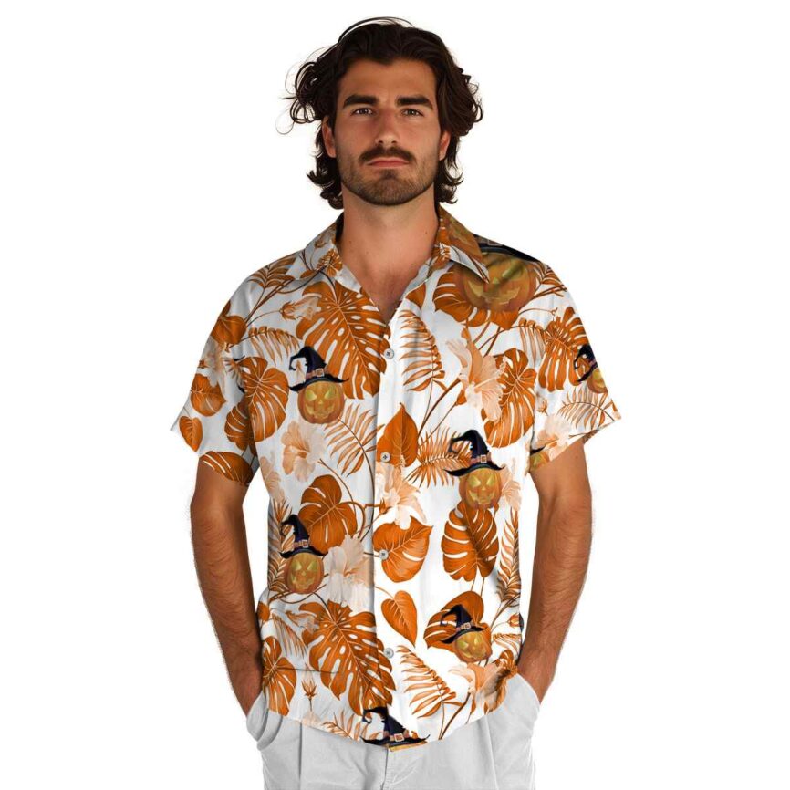 Halloween Leaf Pattern Hawaiian Shirt New Arrival