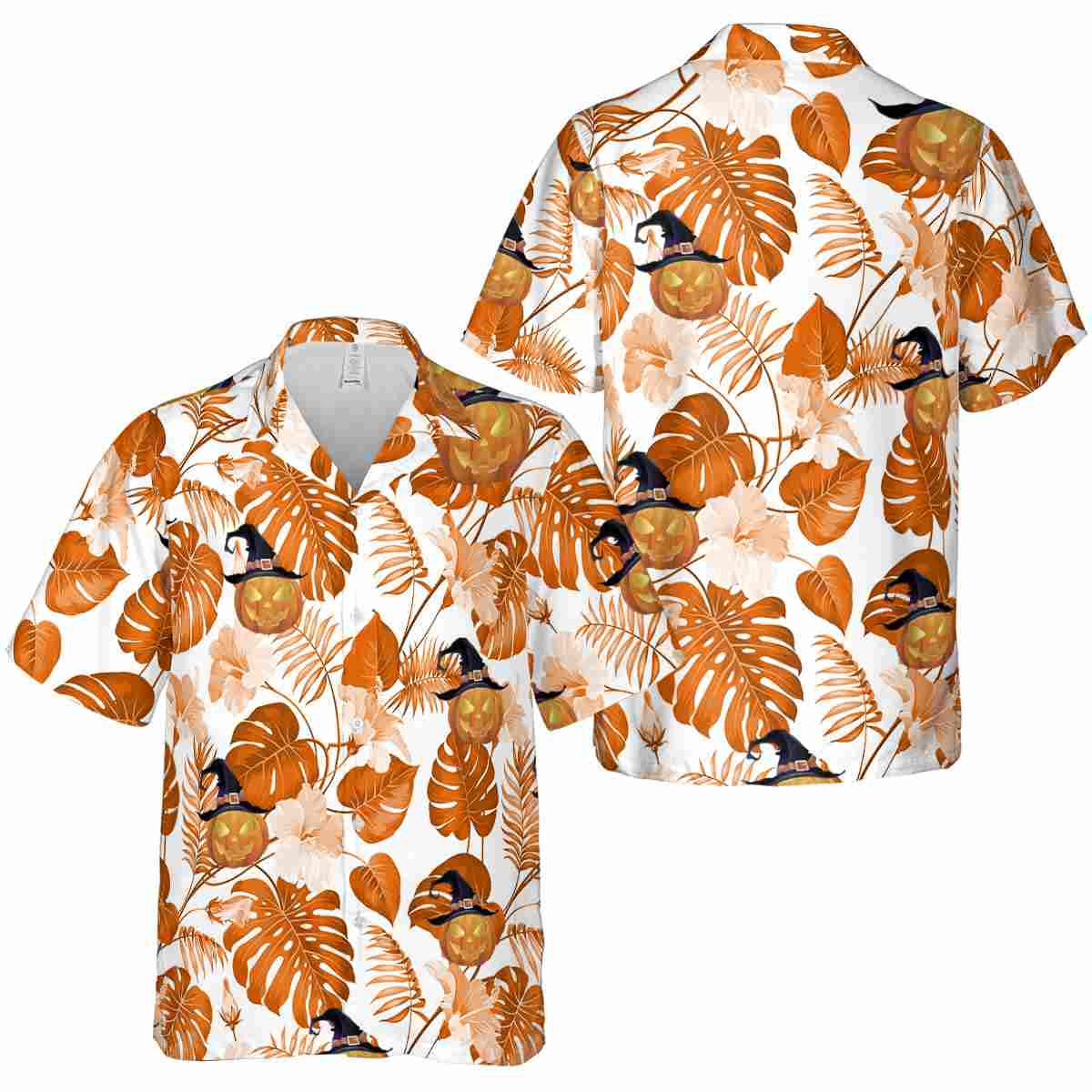 Halloween Leaf Pattern Hawaiian Shirt Premium grade Halloween Leaf Pattern Hawaiian Shirt Premium grade