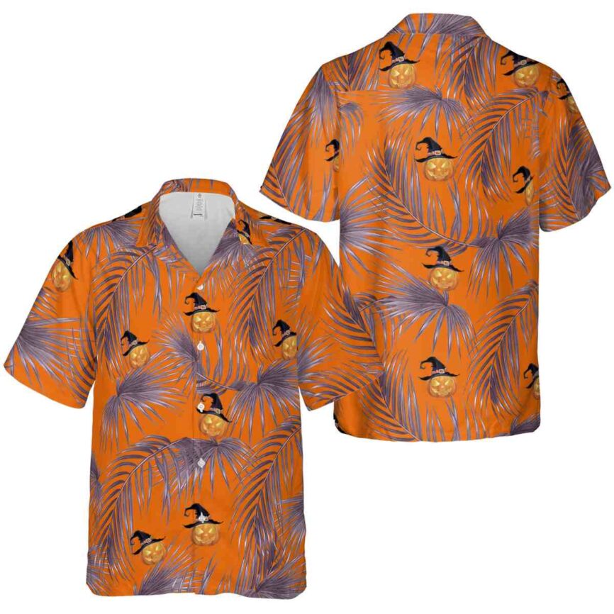 Halloween Palm Frond Hawaiian Shirt Premium grade