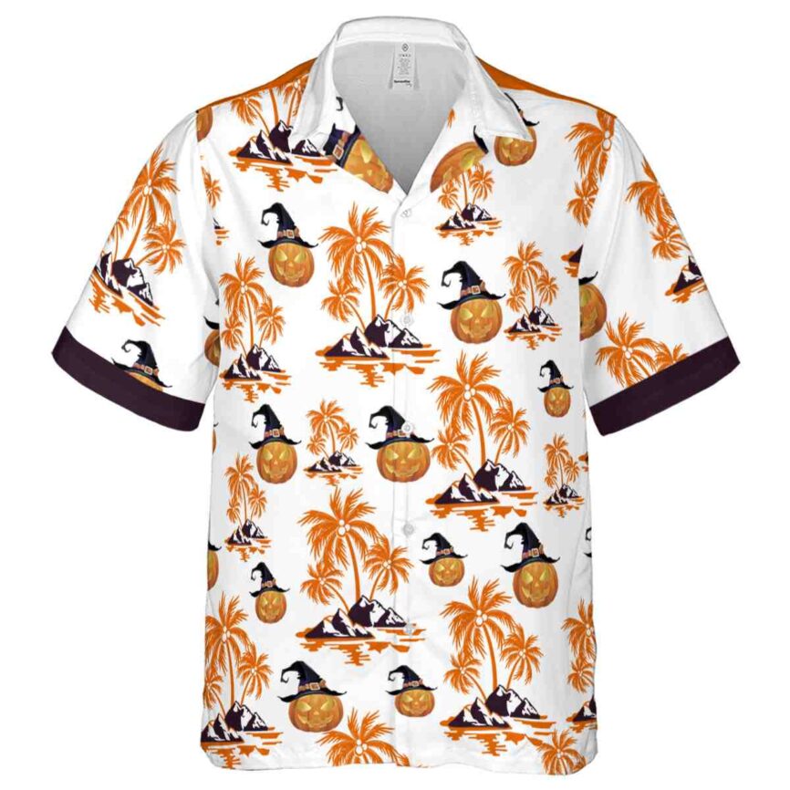 Halloween Palm Island Graphic Hawaiian Shirt Fashion forward