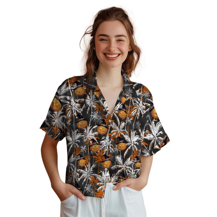 Halloween Palm Themed Hawaiian Shirt Top rated