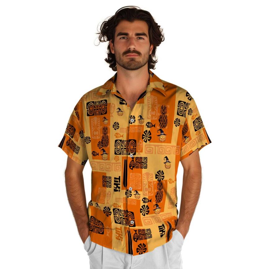 Halloween Tiki Motifs Hawaiian Shirt New Arrival