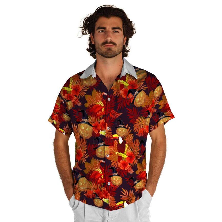Halloween Tropical Bird Hawaiian Shirt New Arrival