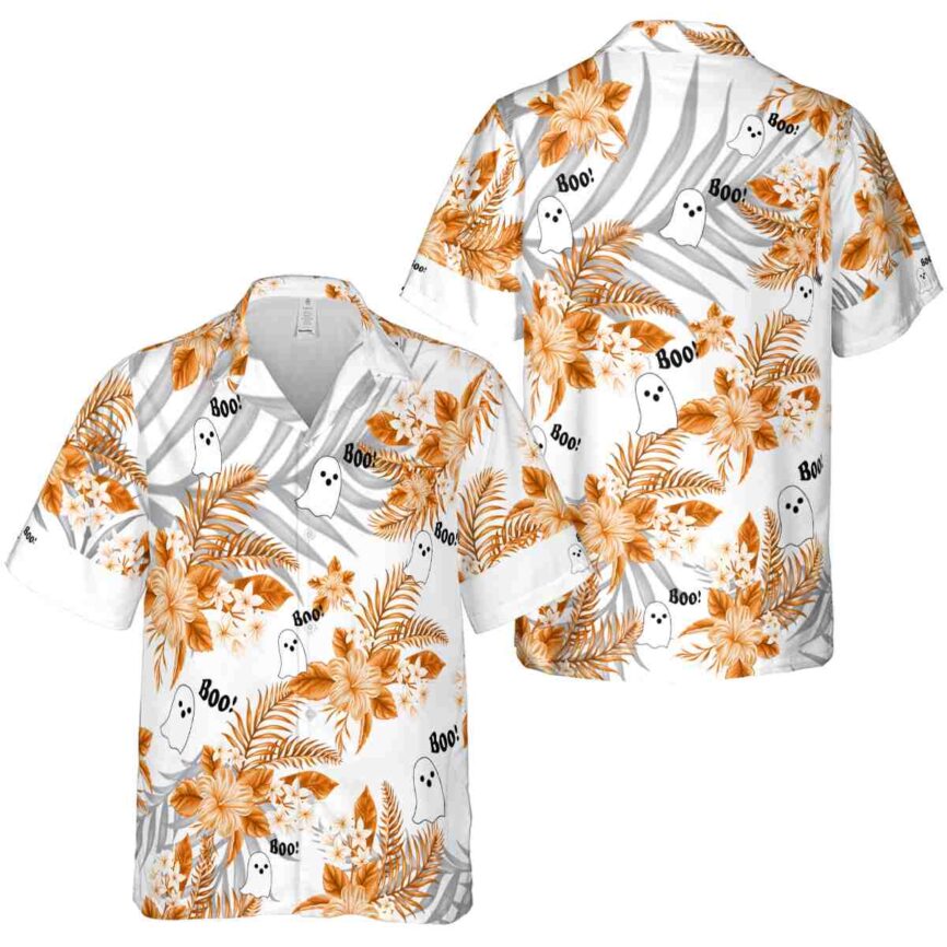 Halloween Tropical Blossom Hawaiian Shirt Premium grade