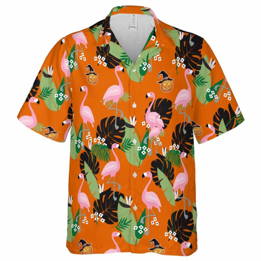 Halloween Tropical Flamingo Hawaiian Shirt Fashion forward