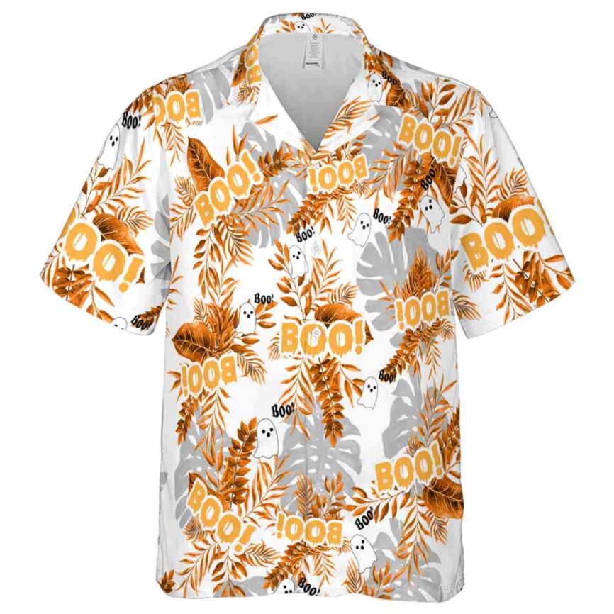 Halloween Tropical Fronds Hawaiian Shirt Fashion forward