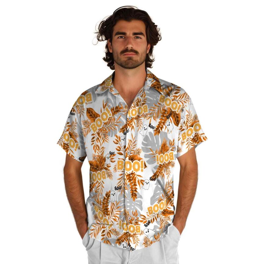 Halloween Tropical Fronds Hawaiian Shirt New Arrival