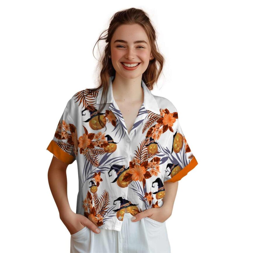 Halloween US Flag Floral Hawaiian Shirt Top rated