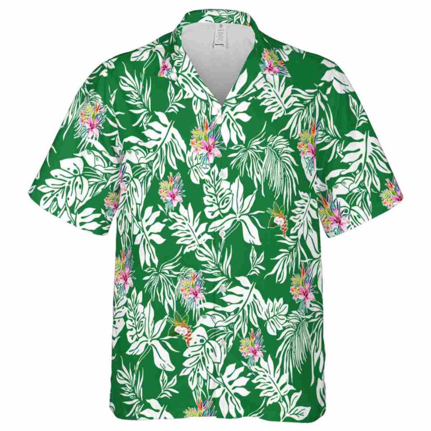 Hawaiian Flower Shirt Bold Foliage Hawaiian Shirt Fashion forward