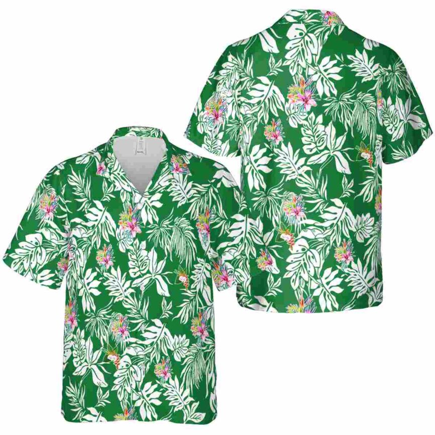 Hawaiian Flower Shirt Bold Foliage Hawaiian Shirt Premium grade