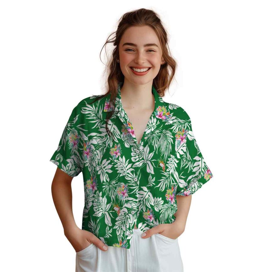 Hawaiian Flower Shirt Bold Foliage Hawaiian Shirt Top rated