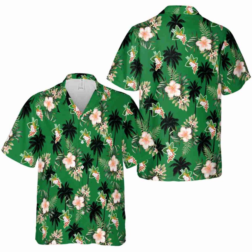 Hawaiian Flower Shirt Hibiscus Palm Hawaiian Shirt Premium grade