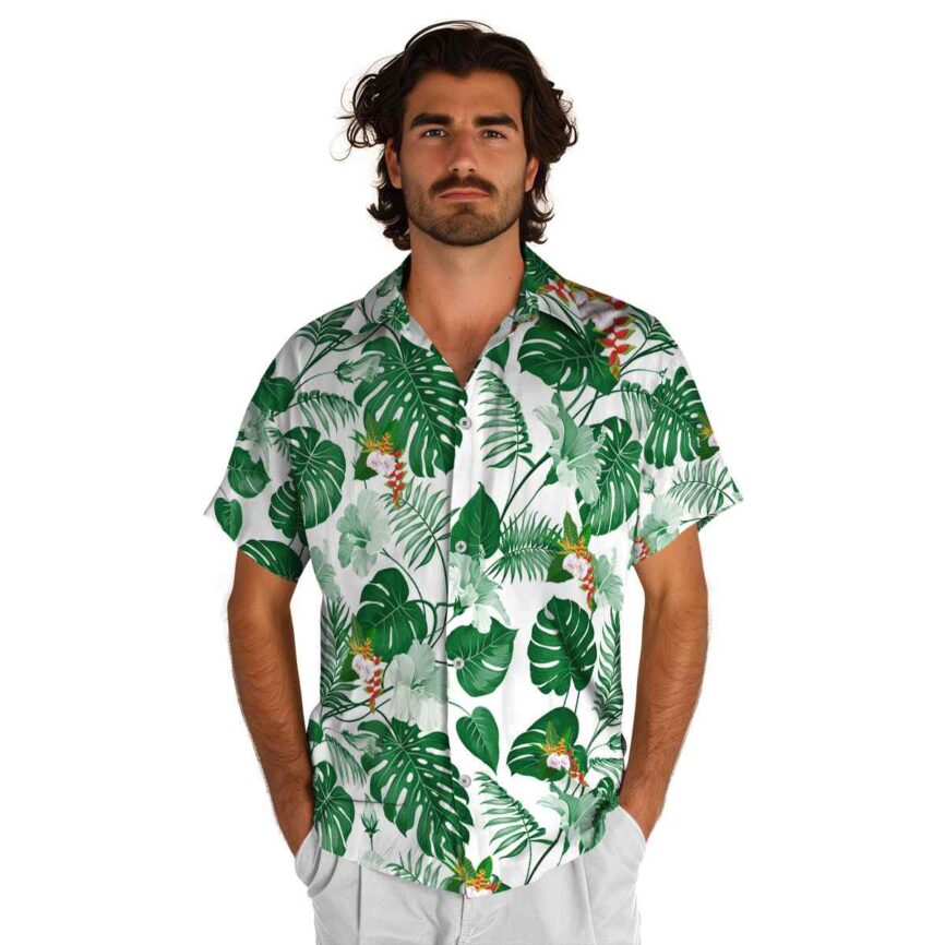 Hawaiian Flower Shirt Leaf Pattern Hawaiian Shirt New Arrival