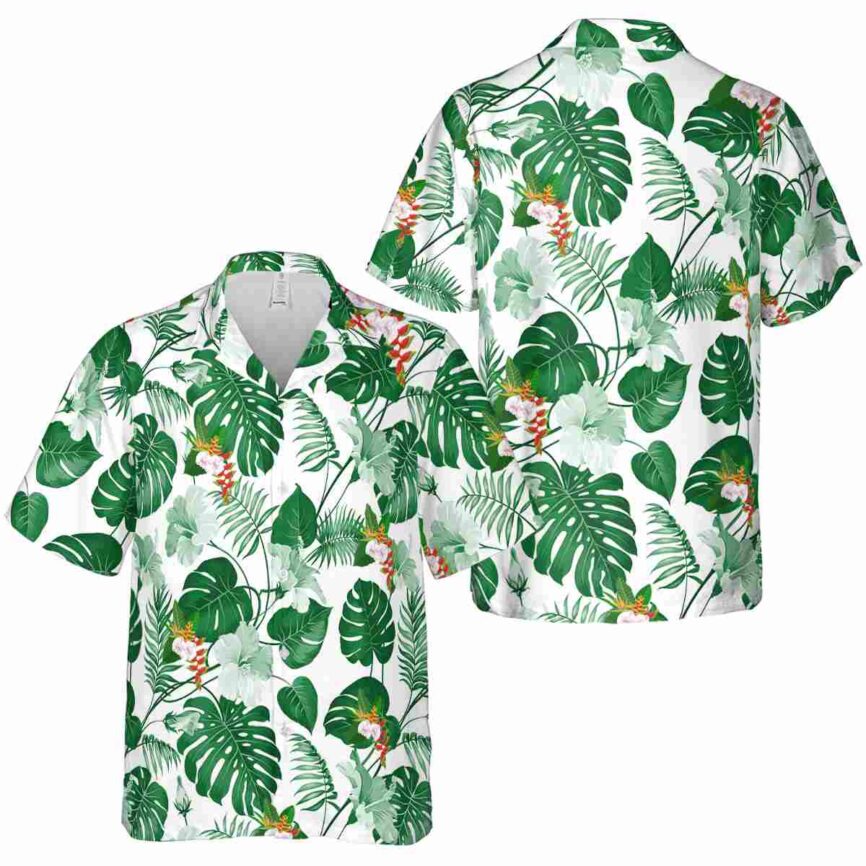Hawaiian Flower Shirt Leaf Pattern Hawaiian Shirt Premium grade