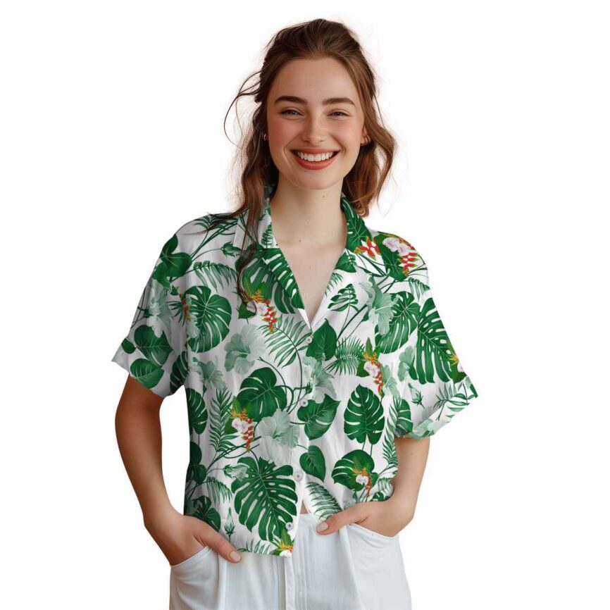 Hawaiian Flower Shirt Leaf Pattern Hawaiian Shirt Top rated