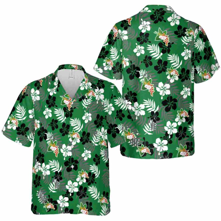 Hawaiian Flower Shirt Leafy Hibiscus Hawaiian Shirt Premium grade