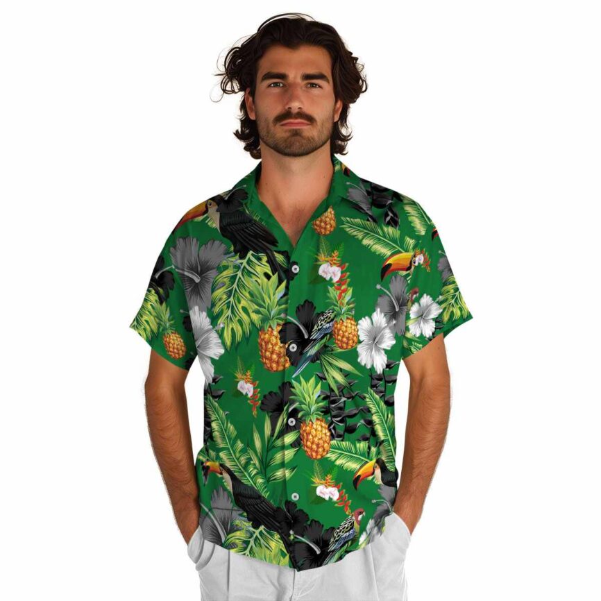 Hawaiian Flower Shirt Leafy Toucan Hawaiian Shirt New Arrival