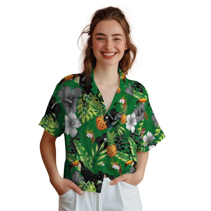 Hawaiian Flower Shirt Leafy Toucan Hawaiian Shirt Top rated