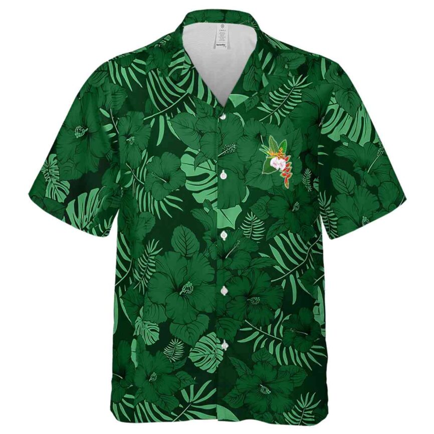 Hawaiian Flower Shirt Monochrome Floral Hawaiian Shirt Fashion forward