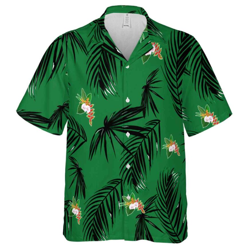 Hawaiian Flower Shirt Monochrome Palm Hawaiian Shirt Fashion forward