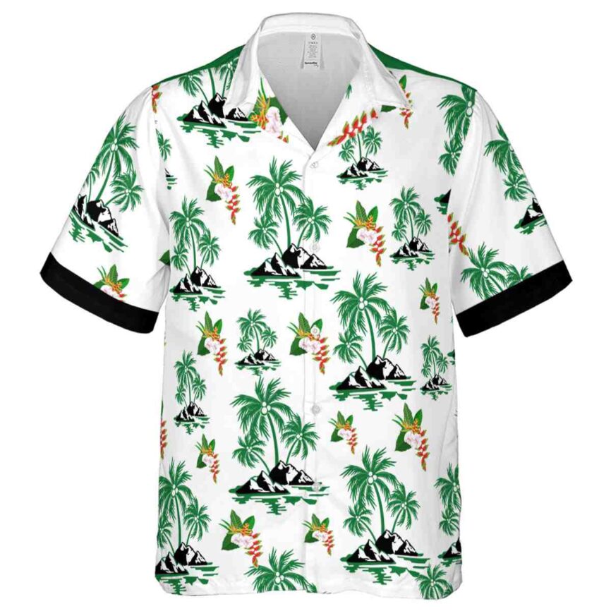 Hawaiian Flower Shirt Palm Island Graphic Hawaiian Shirt Fashion forward