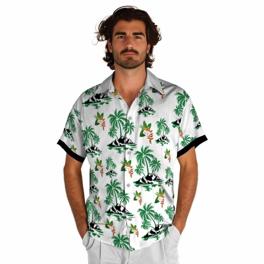 Hawaiian Flower Shirt Palm Island Graphic Hawaiian Shirt New Arrival