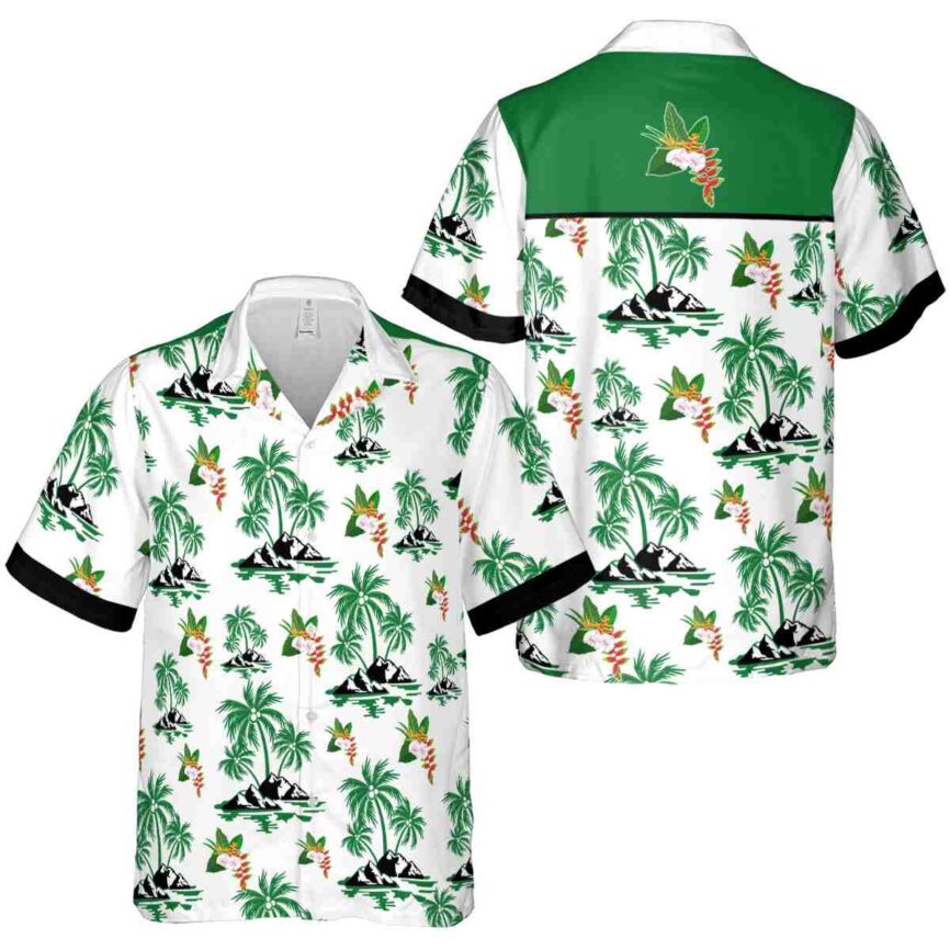 Hawaiian Flower Shirt Palm Island Graphic Hawaiian Shirt Premium grade