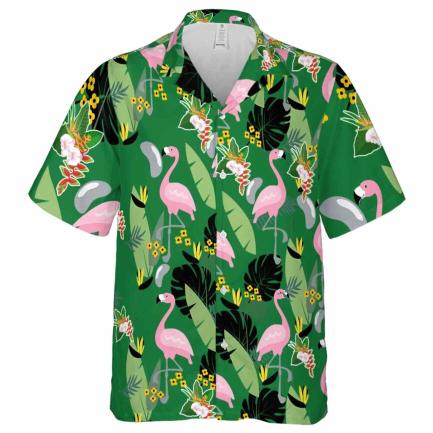 Hawaiian Flower Shirt Pink Flamingo Hawaiian Shirt Fashion forward