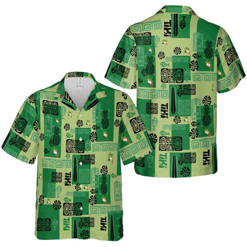 Hawaiian Flower Shirt Tiki Motifs Hawaiian Shirt Premium grade