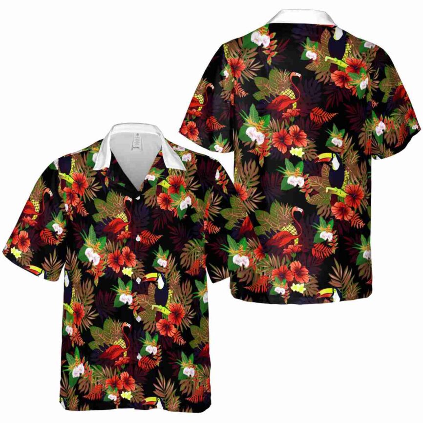 Hawaiian Flower Shirt Tropical Bird Hawaiian Shirt Premium grade