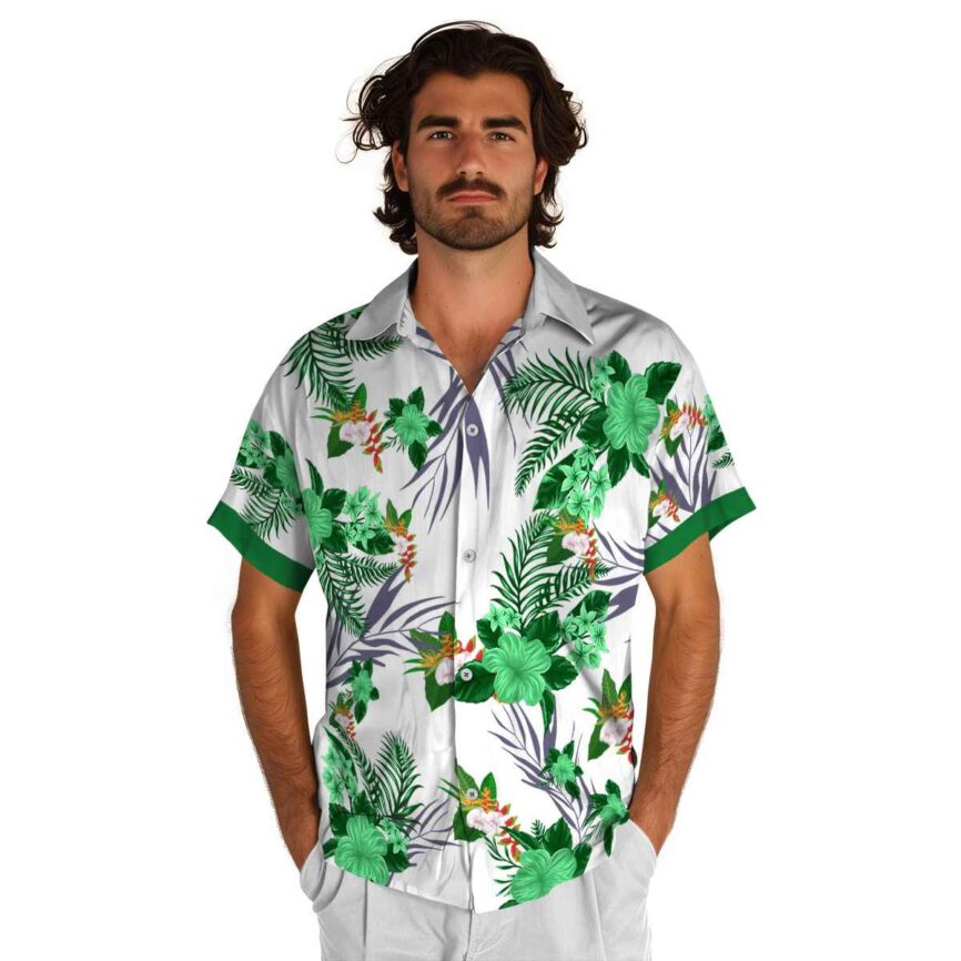 Hawaiian Flower Shirt US Flag Floral Hawaiian Shirt New Arrival