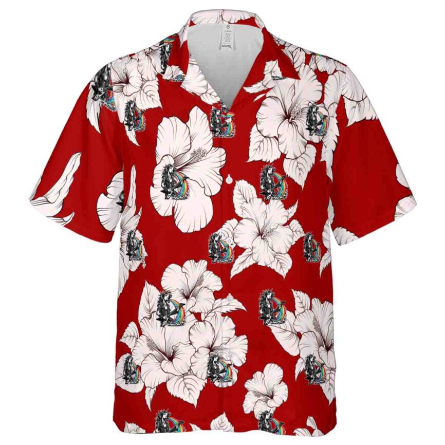 Heavy Metal Hibiscus Flower Hawaiian Shirt Fashion forward