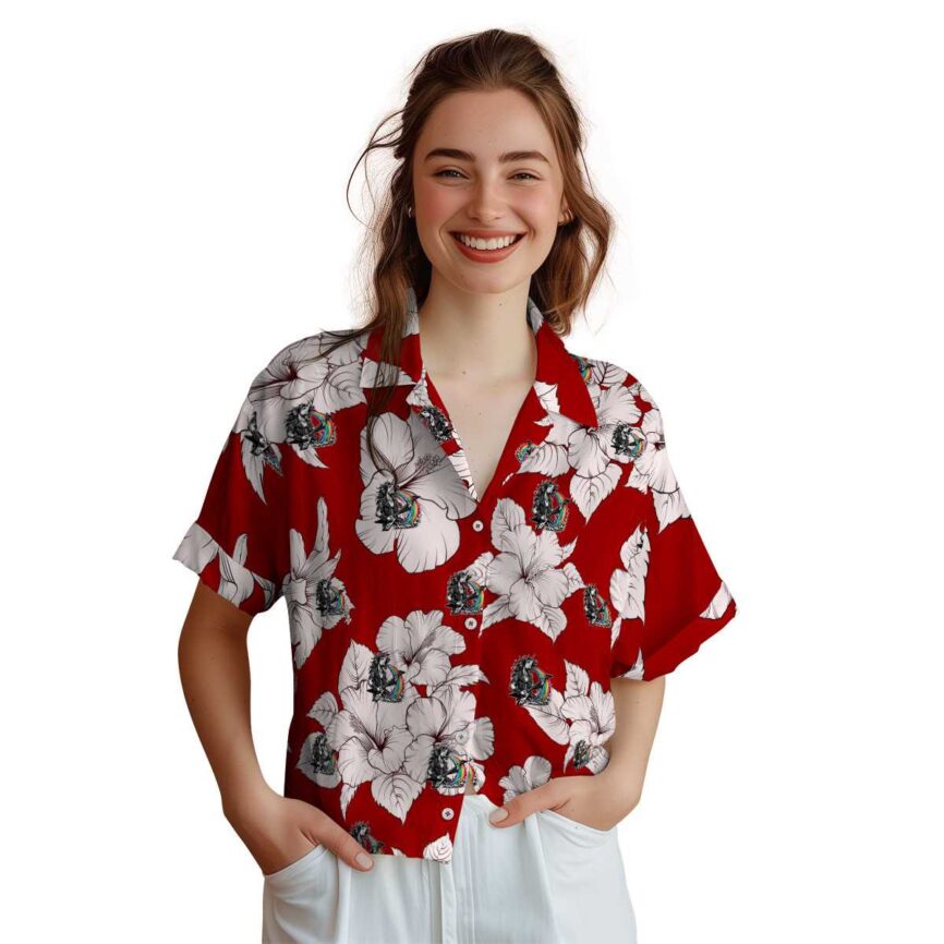 Heavy Metal Hibiscus Flower Hawaiian Shirt Top rated