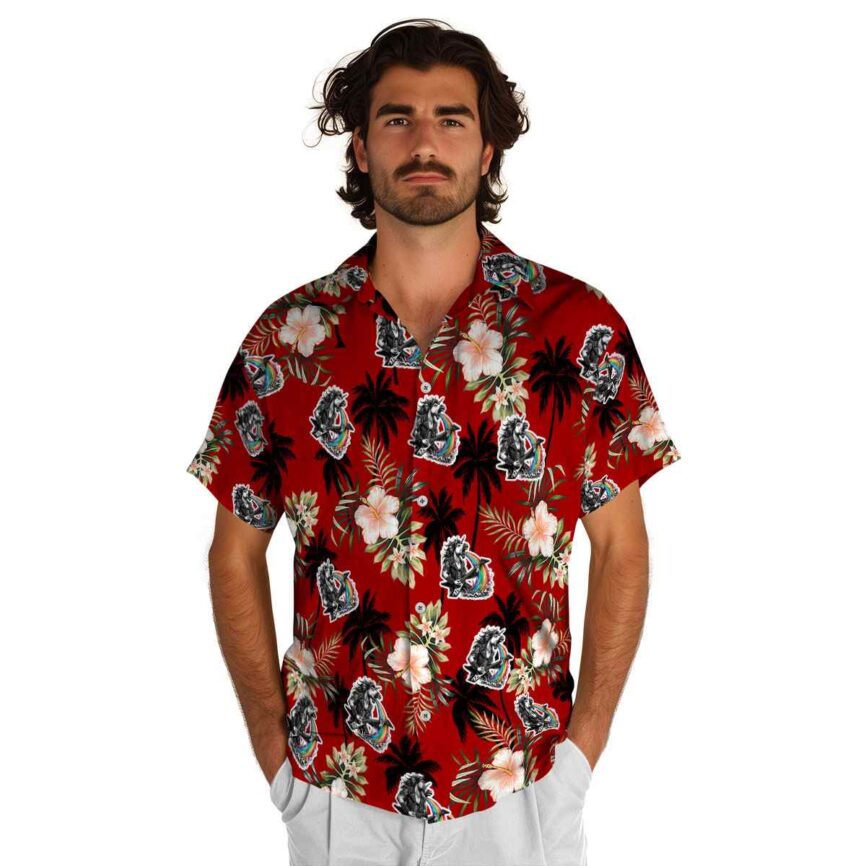 Heavy Metal Hibiscus Palm Hawaiian Shirt New Arrival