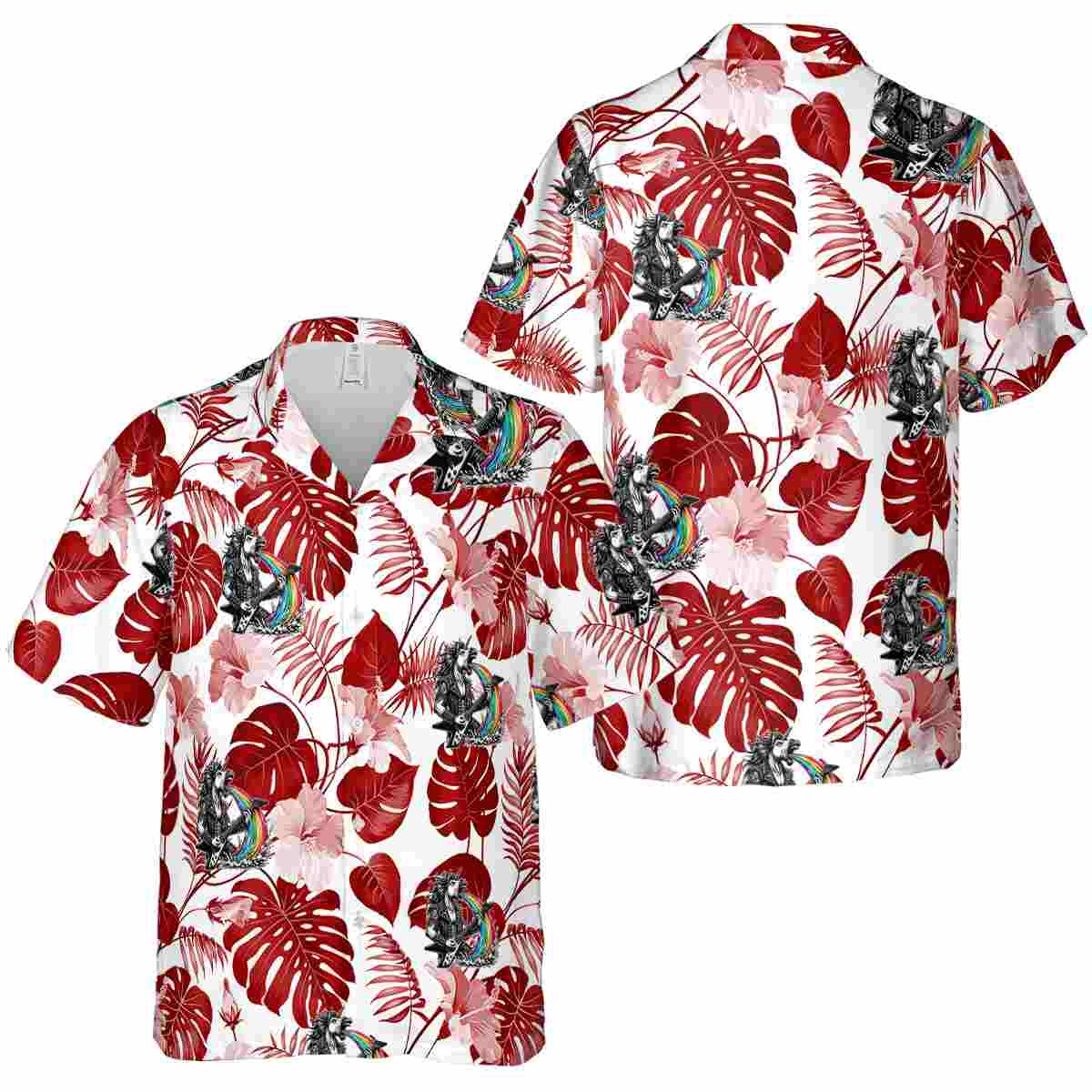 Heavy Metal Leaf Pattern Hawaiian Shirt Premium grade Heavy Metal Leaf Pattern Hawaiian Shirt Premium grade