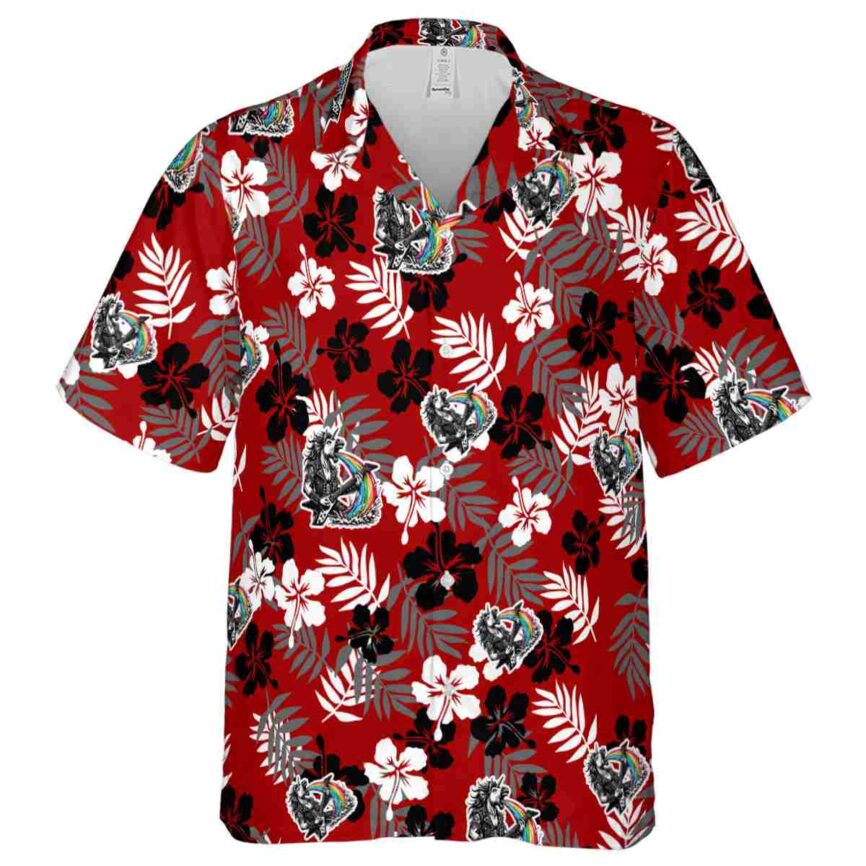 Heavy Metal Leafy Hibiscus Hawaiian Shirt Fashion forward