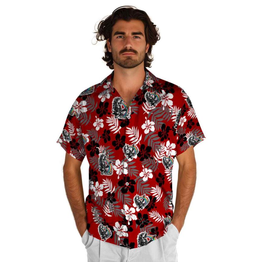 Heavy Metal Leafy Hibiscus Hawaiian Shirt New Arrival